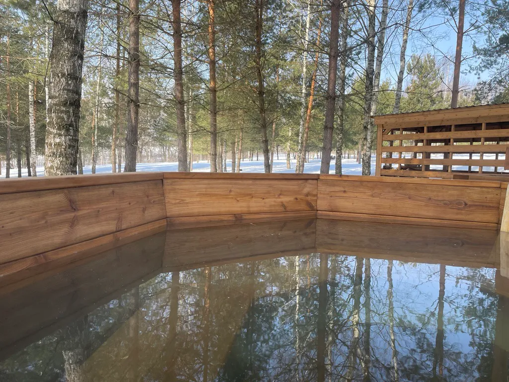 Отдых в лесу с баней и горячим чаном