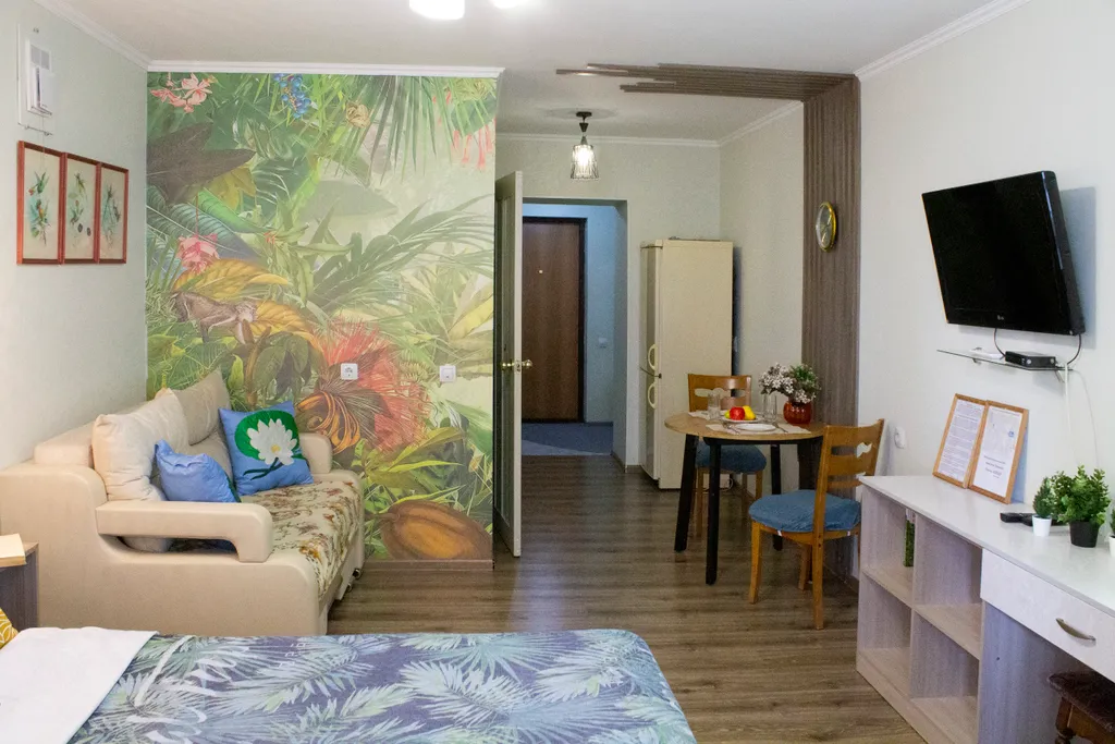 Однокомнатная с тропическими фотообоями