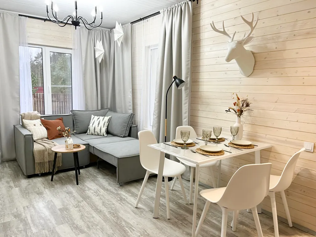 Коттедж Сканди дом с фотозонами и сауной у залива — Санкт-Петербург