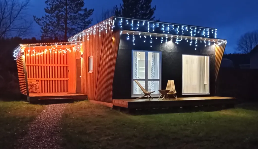 Семейный уютный домик с сауной и купелью