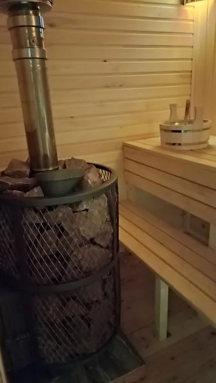 Дом-шале А-фрейм Счастье с баней у реки