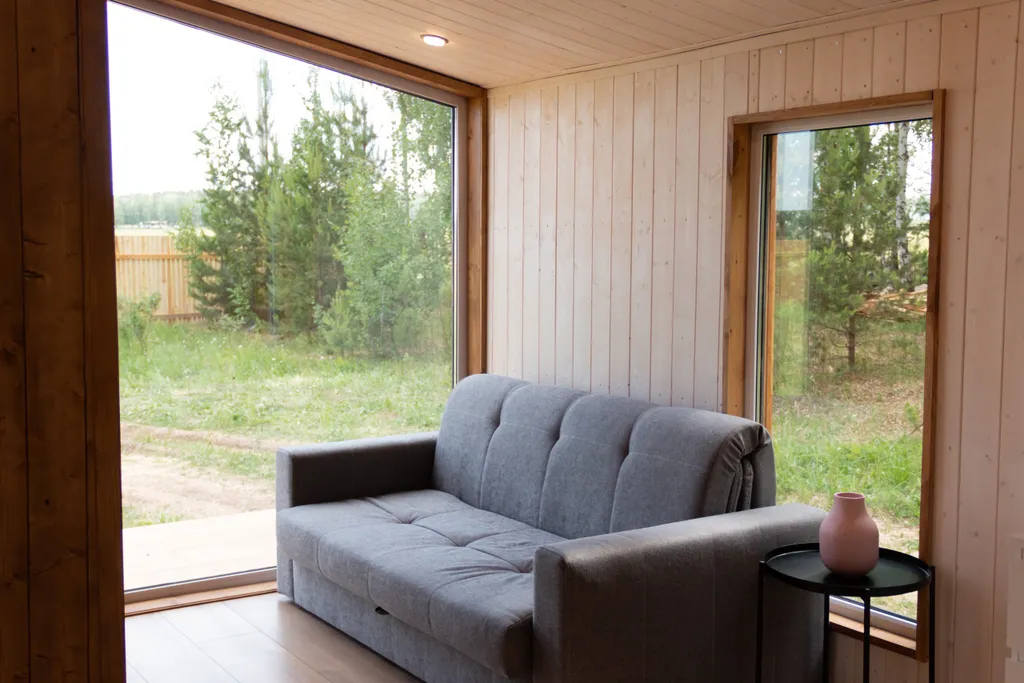 Дом с баней в лесу