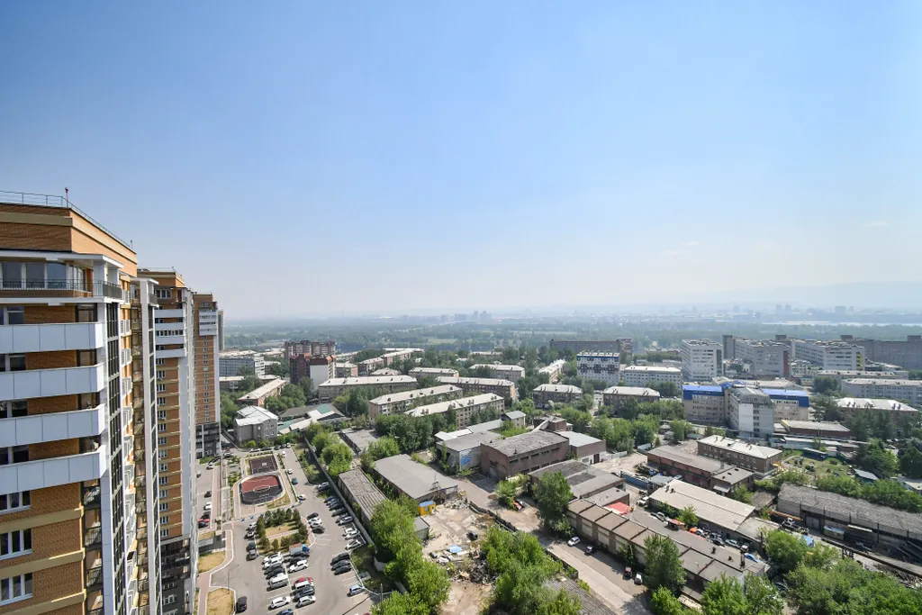 Квартира Квартира Прекрасная студия с лаунж зоной на балконе и шикарным видом — Красноярск