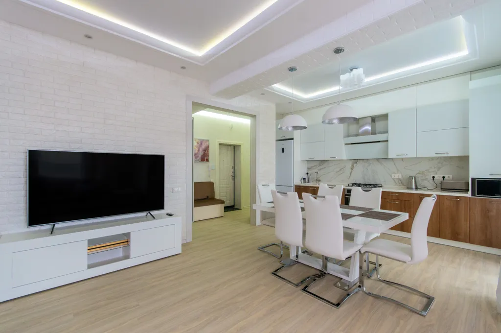 Большая квартира с видом на море и закаты с дизайнерским ремонтом