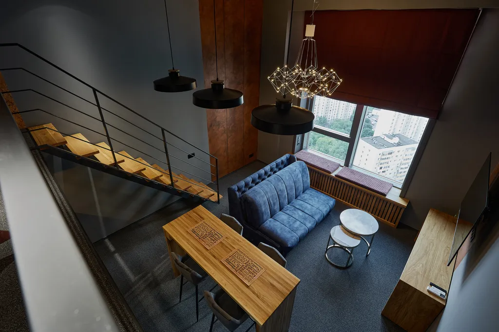 Квартира Квартира Современный двухуровневый лофт с потрясающим видом на Парк и Москву — Москва