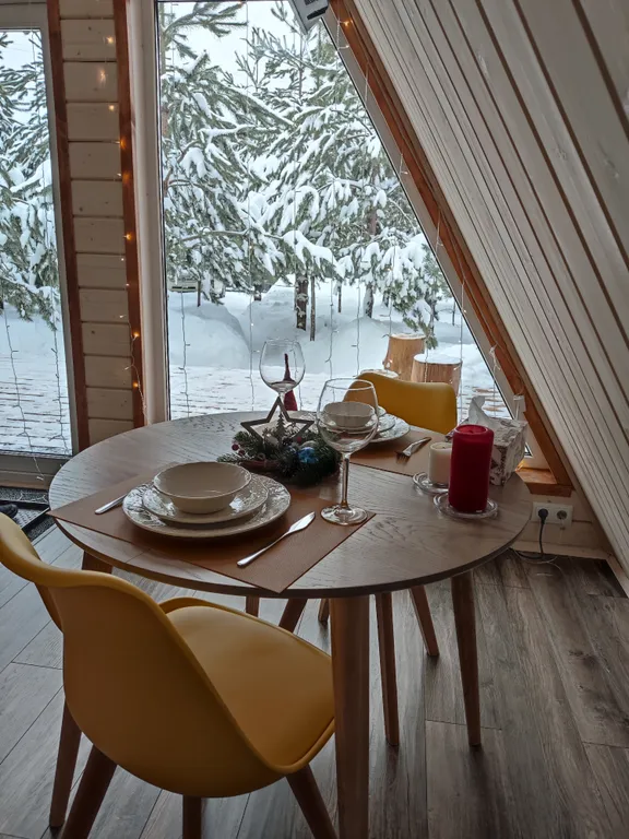 Уютный дом Aframe с банным чаном на дровах