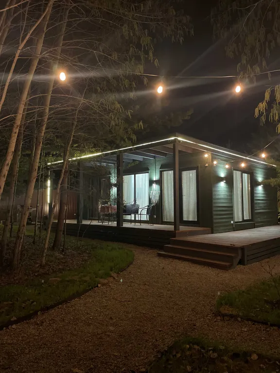 Дом с баней и купелью у леса