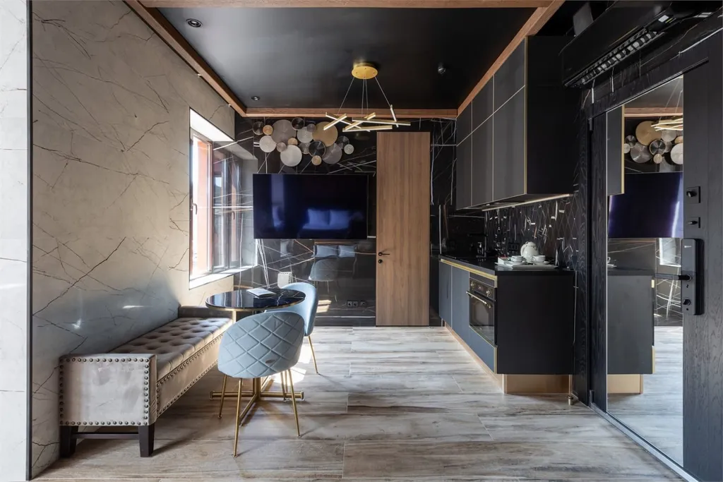 Уютная студия с видом на горы