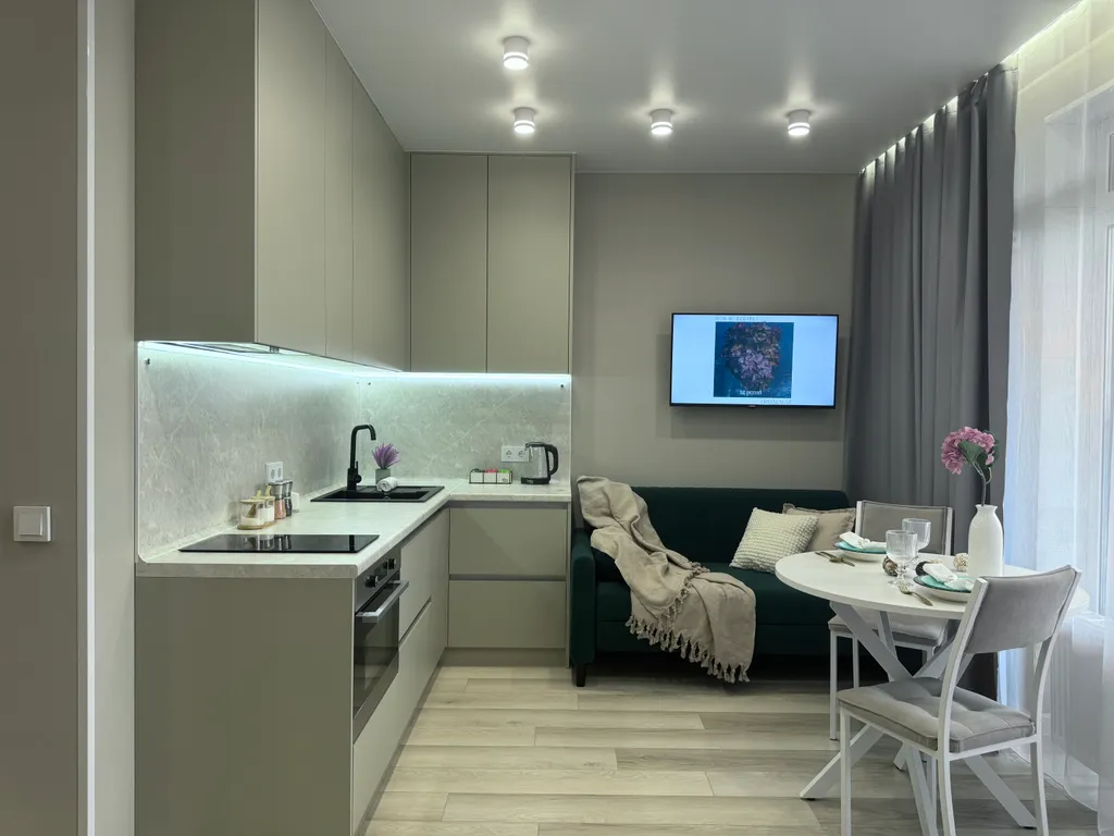 Светлая студия в ЖК Облака 2 у метро Октябрьская