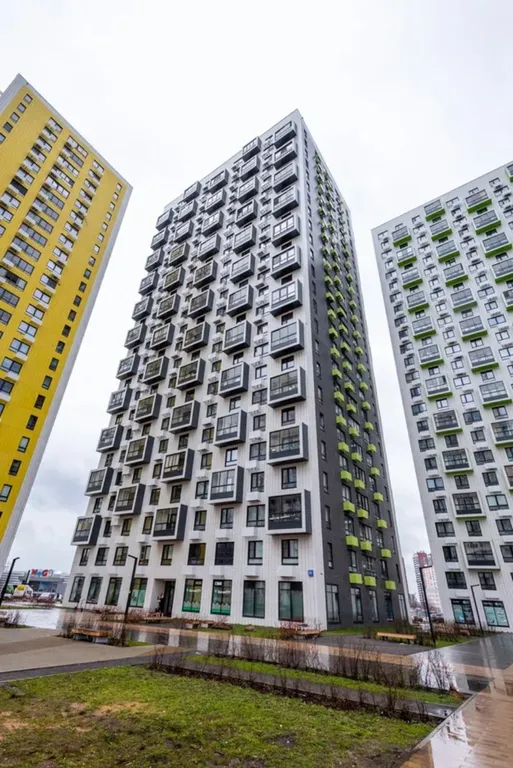 Apartment near Mega Khimki with a balcony