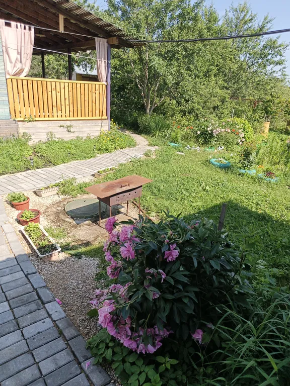 Деревенская изба на тихой улочке