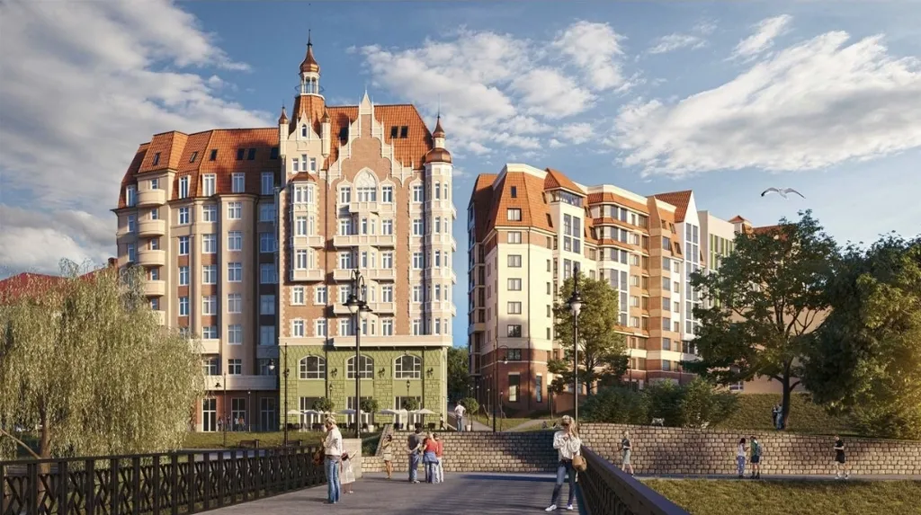 Квартира Кёнигсберг-апартаменты с 2-мя спальнями в историческом центре — Калининград