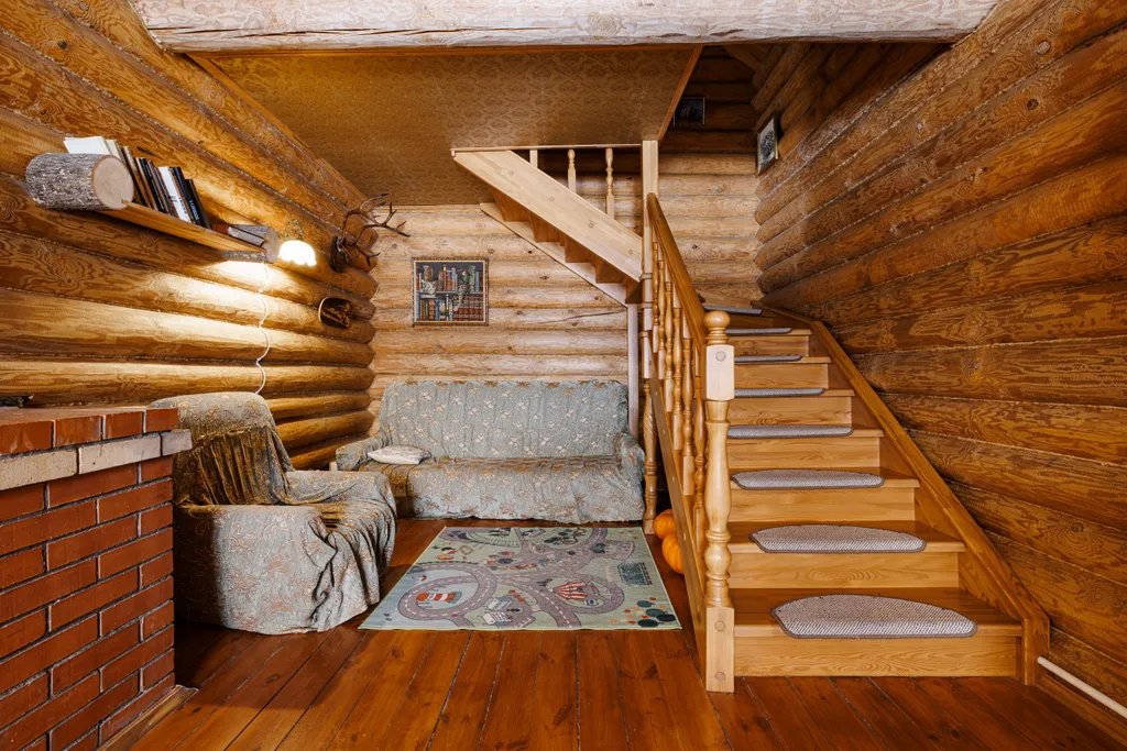 Дом в стиле Rustic с баней на дровах