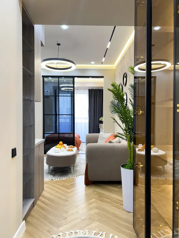 Дизайнерская студия с продуманным интерьером и видом на Ташкент сити