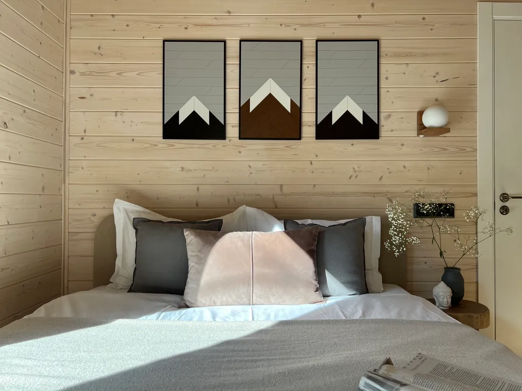 С сауной и камином одноэтажный барн в березовой роще