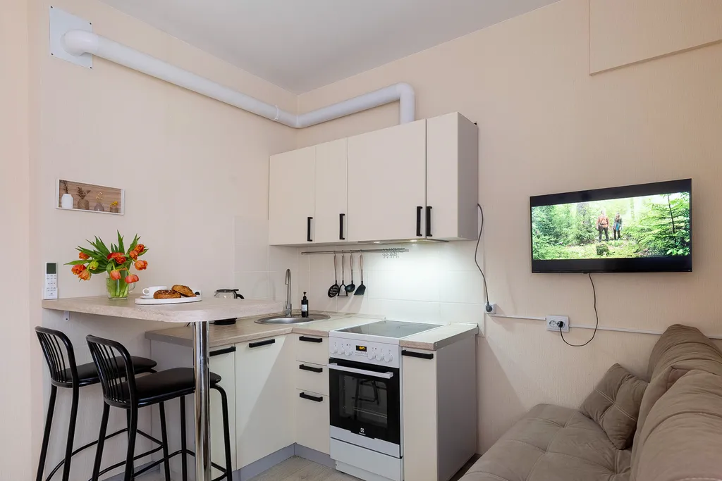 Студия рядом с центром и метро, с кондиционером