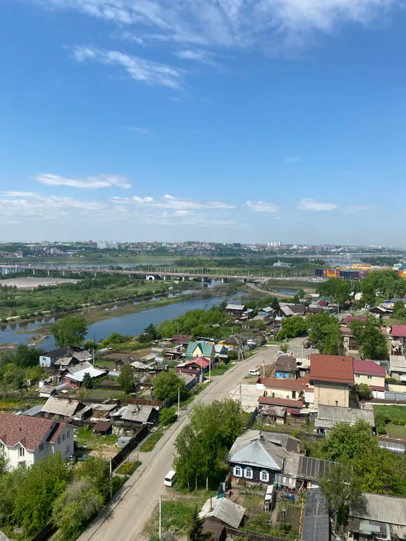 Уютная студия с шикарным видом на Ангару в сердце Иркутска