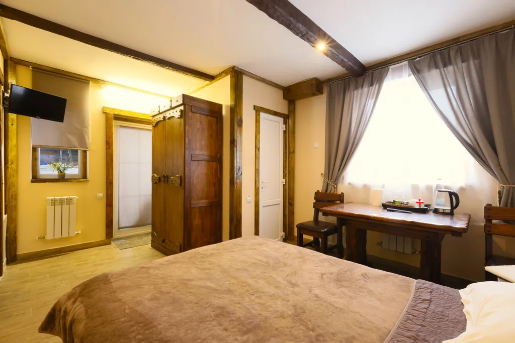 Двухкомнатный семейный одноэтажный дом с двумя ванными комнатами