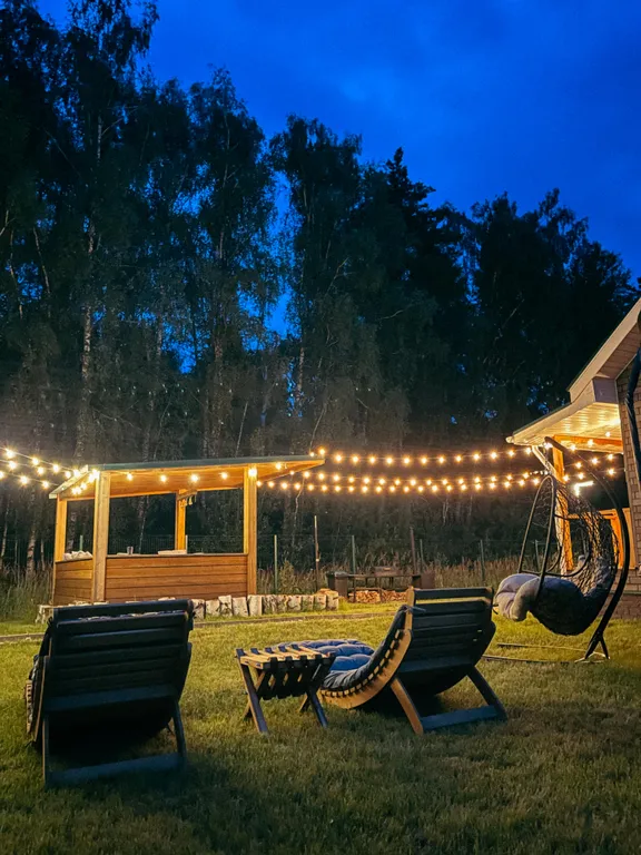 Дом в лесу с баней и чаном