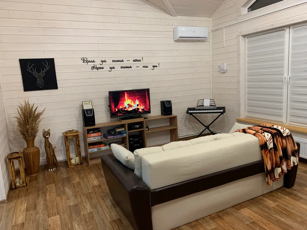 Уютный современный дом с террасой и банным чаном на участке 17 соток