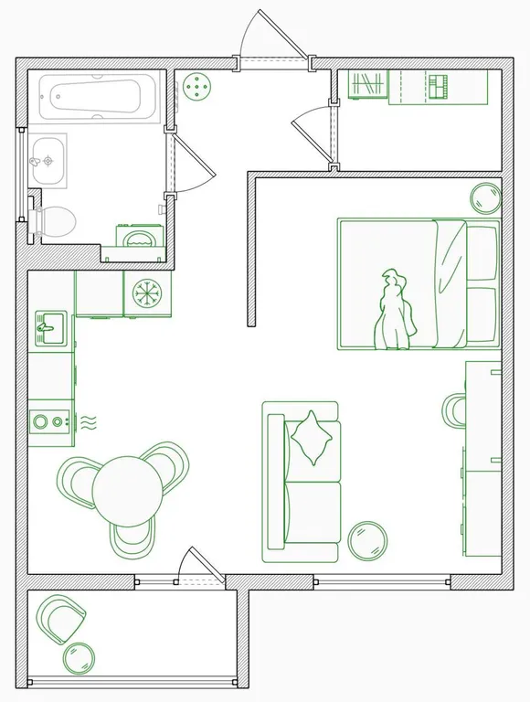 Квартира Квартира Студия в самом сердце района Академический — Екатеринбург