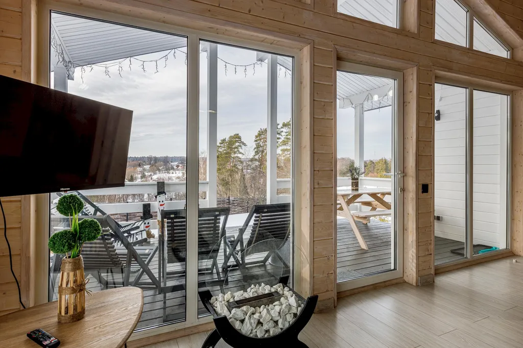 Коттедж Дом с головокружительным видом сауной и чаном — Семеновское