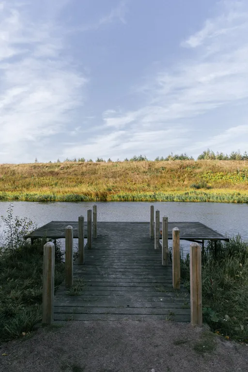 Дом A-frame с видом на реку