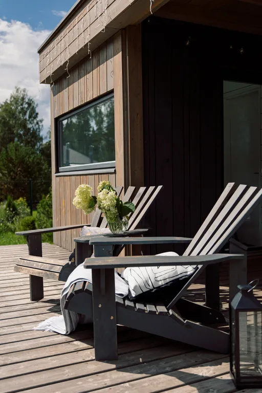 Дом с баней с видом на лес