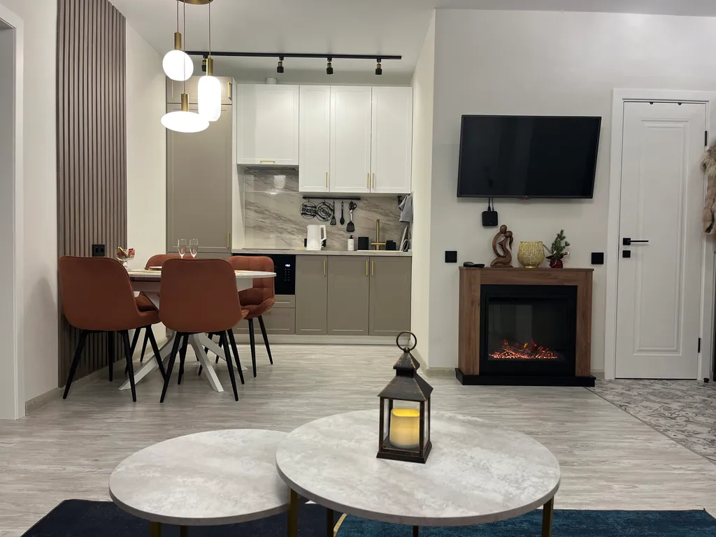 Парадиз lux с камином однокомнатные апартаменты в центре города