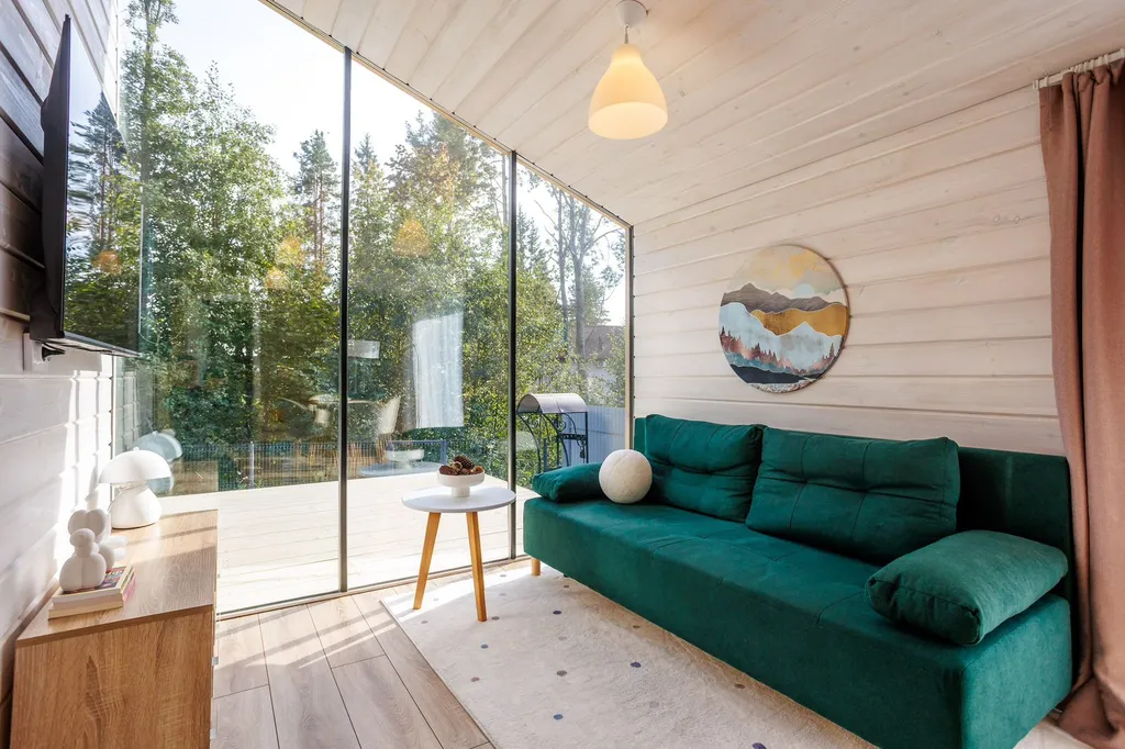 Дом Мая у озера с баней на дровах