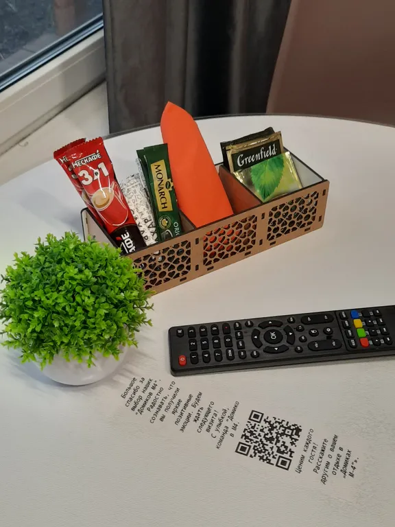 Уютный четырехместный Домик де-люкс с отдельными кроватями