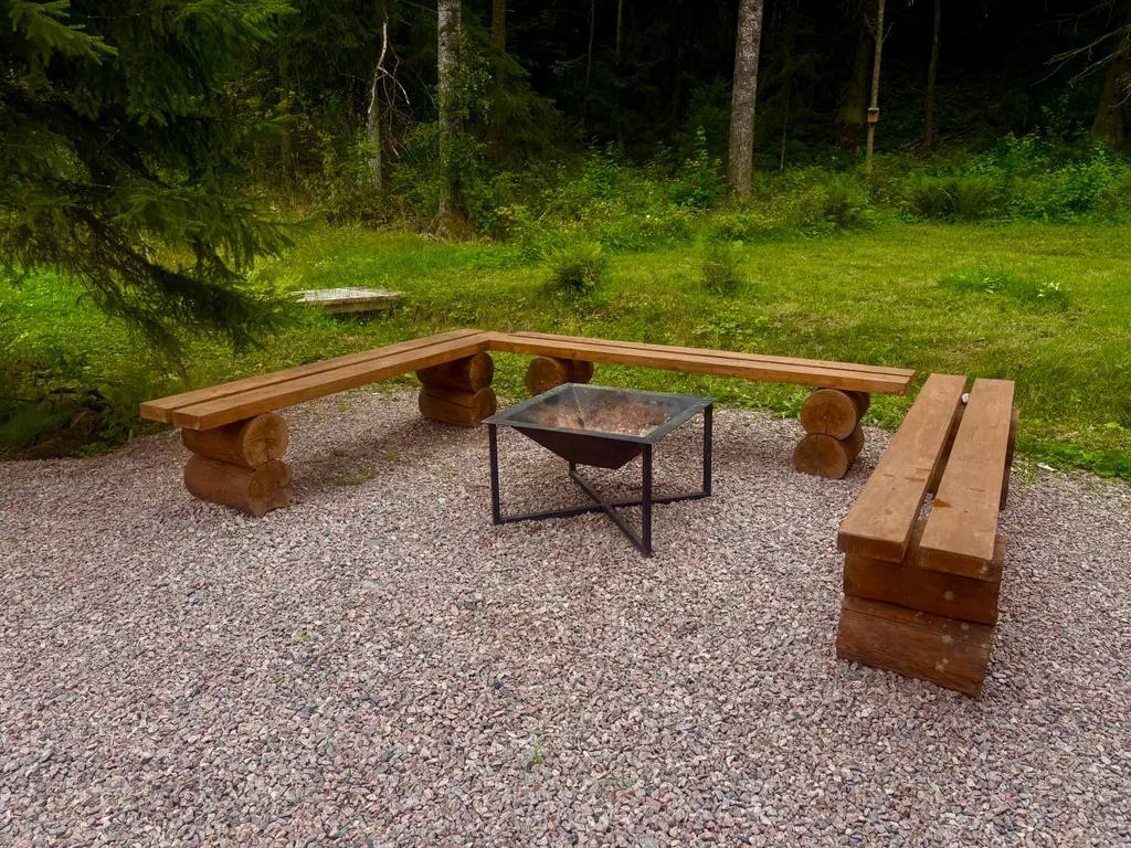 Дом с баней у леса