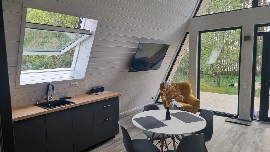 Коттедж Коттедж А-фрейм на берегу Можайского водохранилища — Можайск