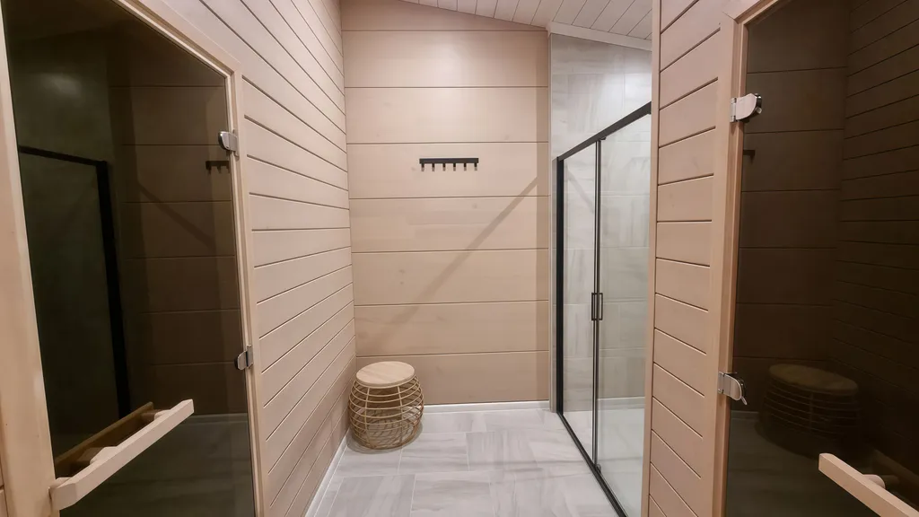 Коттедж с баней, банным чаном и видом на залив