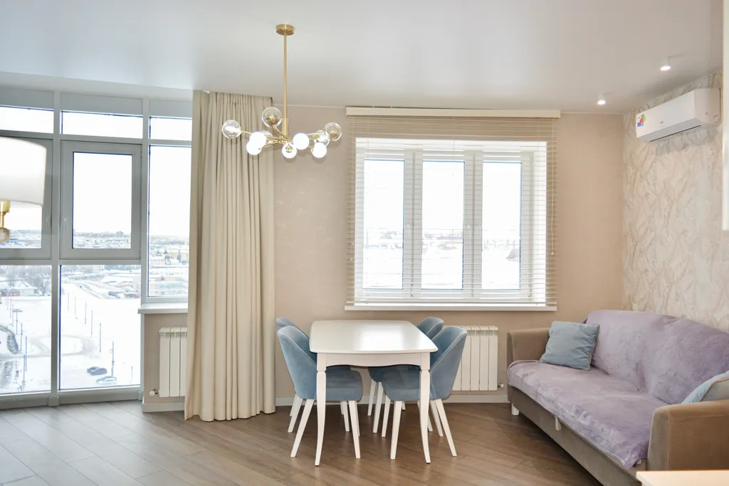 Элитная евродвушка с дизайнерским ремонтом на берегу реки Волга