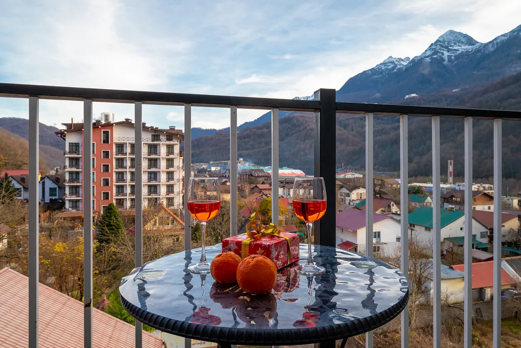 2-ком квартира с видом на горы, балкон и камином Я на Море