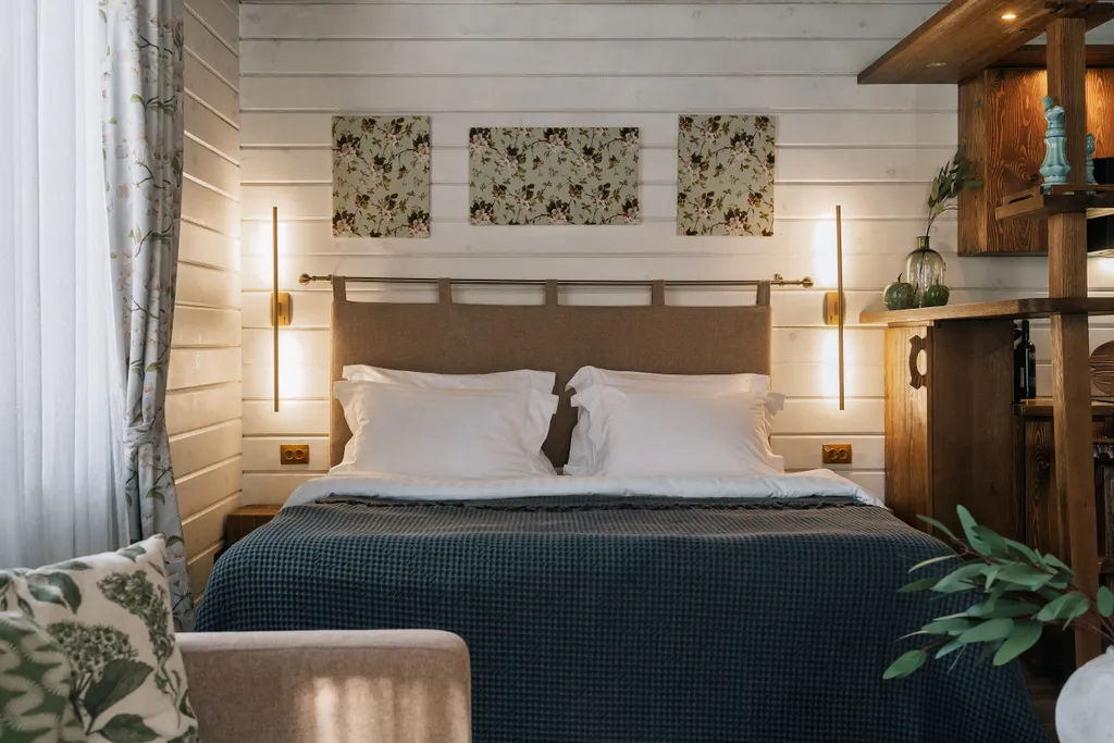 Уютный дом Эльмо с видом на лес, террасой и беседкой