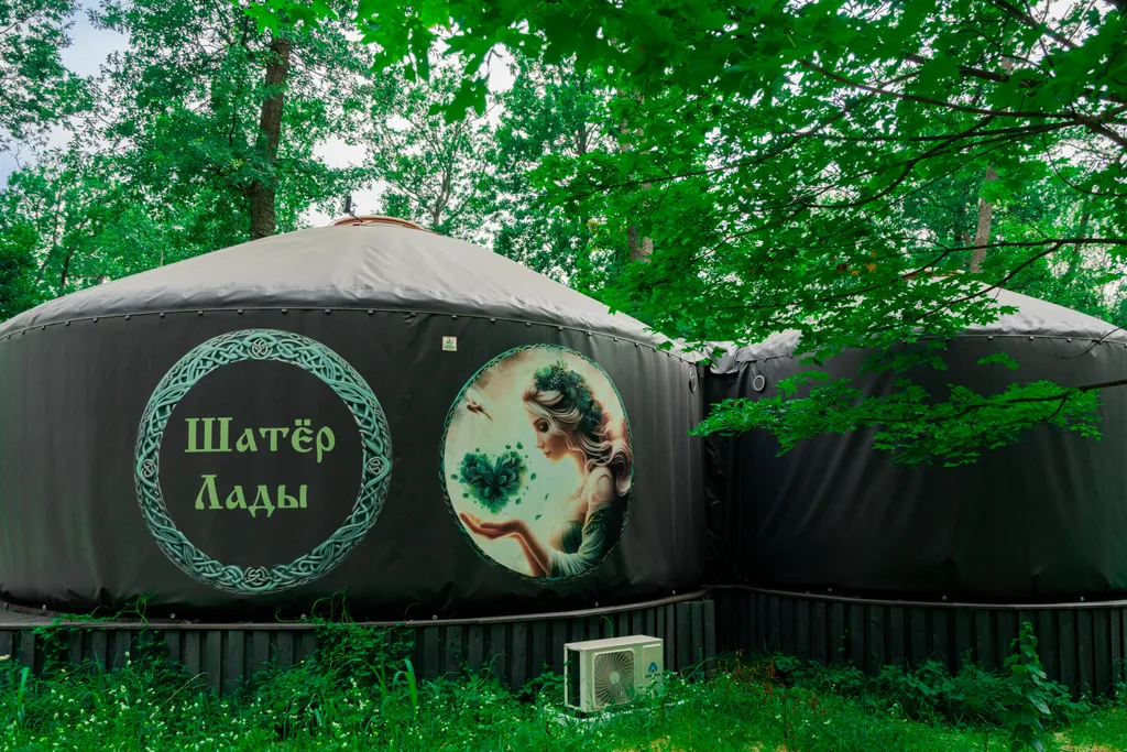 Глэмпинг в лесу