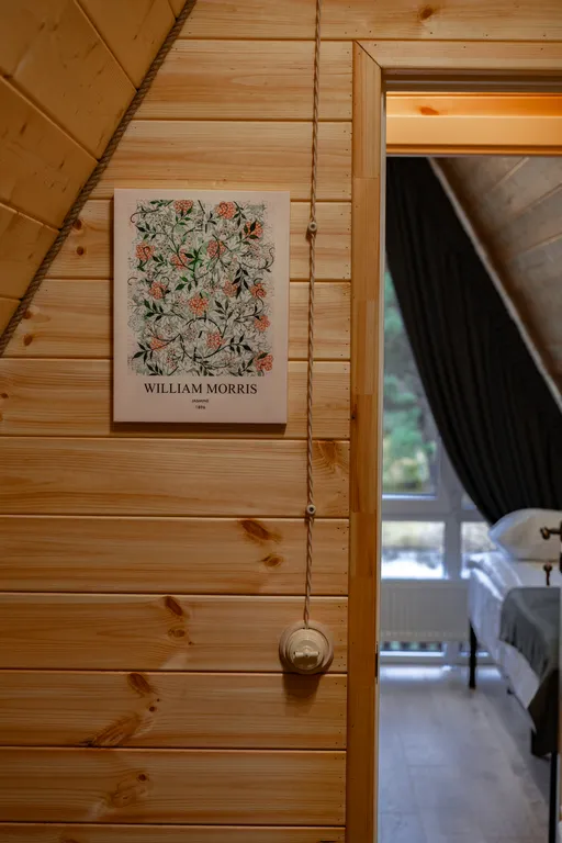 Двухэтажный A-Frame дом у реки Гарабаши с видом на горы