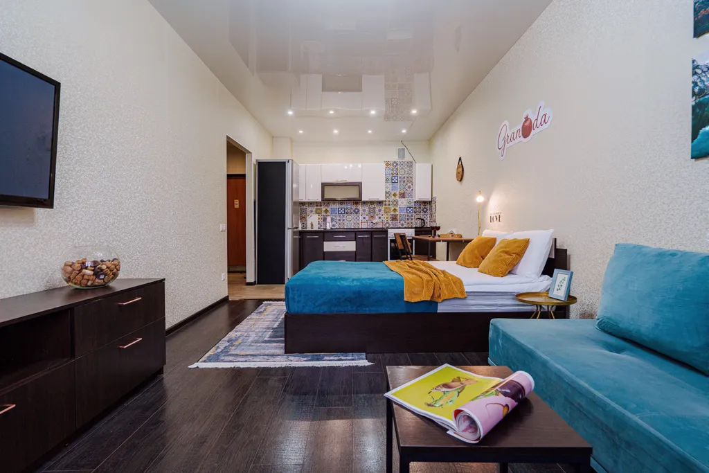 Стильная студия в современном доме в микрорайоне ГГМ около СОК Юпитер