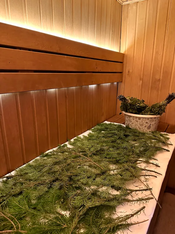 Уютный домик в лесу с русской баней и чаном