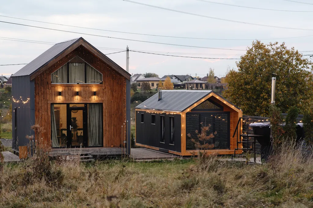 Коттедж Коттедж Уютный Барн-хаус с банным чаном и русской баней — Санкт-Петербург