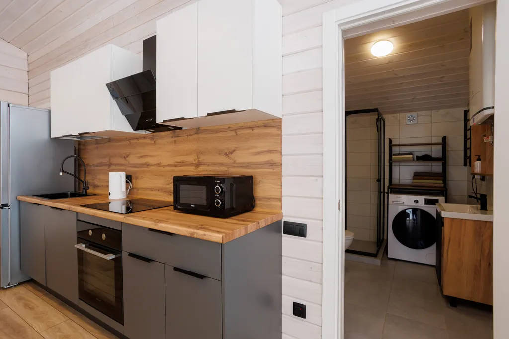 Уютный дом для отдыха на природе с просторной сауной