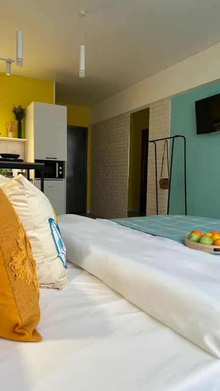 Студия Bayhouse в 2 минутах от метро Б.Момышулы для 2х гостей