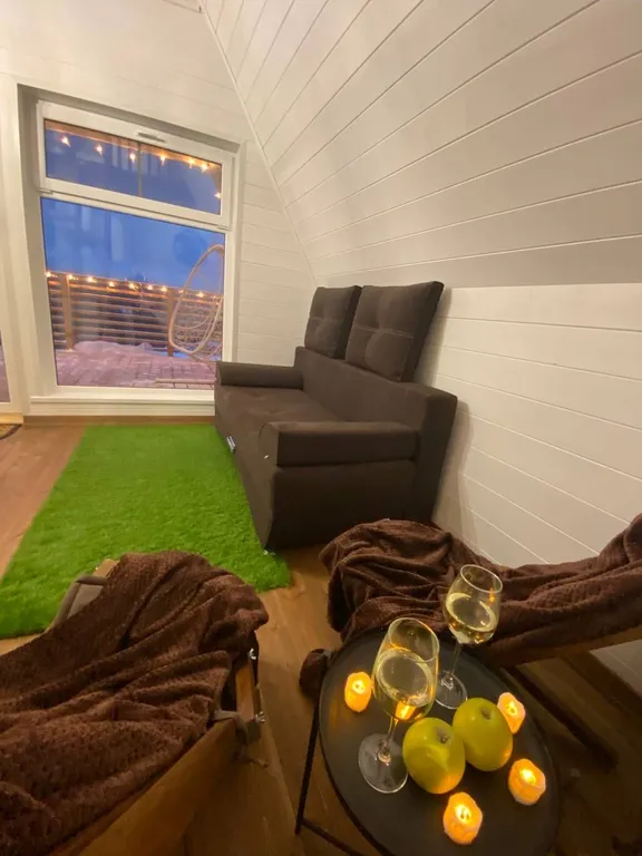 Дом A-frame с баней и чаном