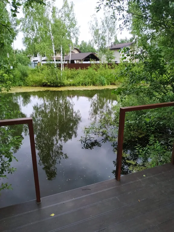 Дом на берегу пруда с камином, чаном и баней для большой компании