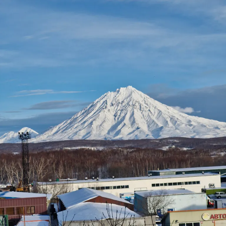 Уютная студия с видом на вулканы