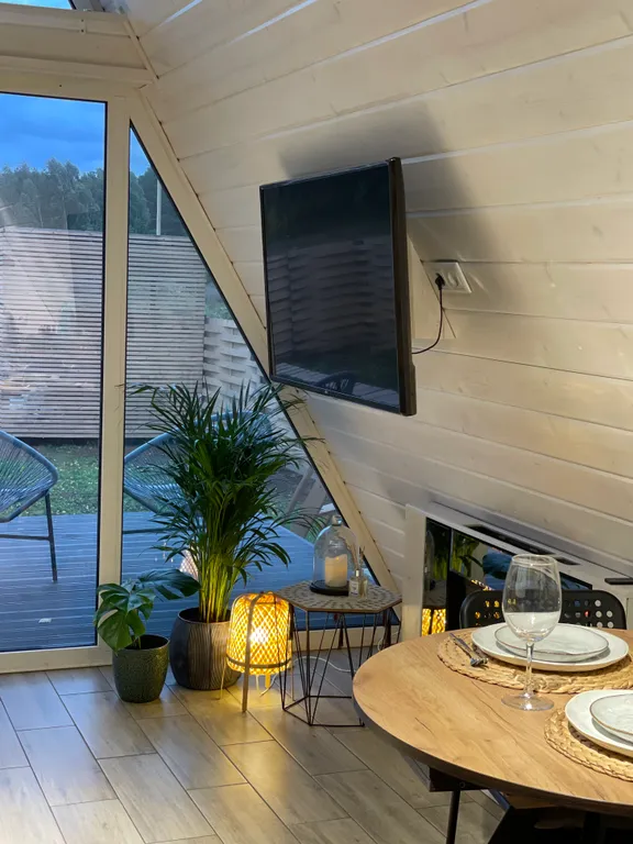 Коттедж Уютный треугольный дом с банным чаном на берегу Клязьмы — Павловский Посад