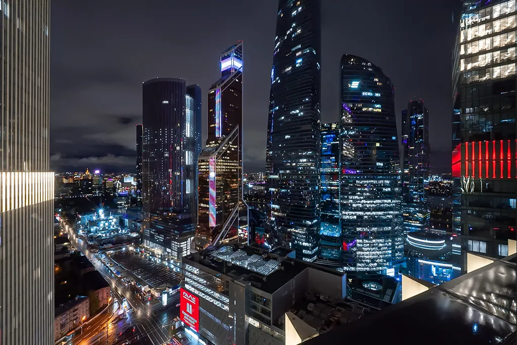 Нежная студия с видом на Москва Сити, гостиничный сервис