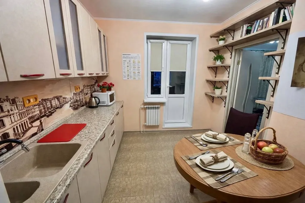 1-комнатная квартира с балконом и панорамным видом на город